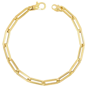 14K Grand Paper Clip Chain Bracelet