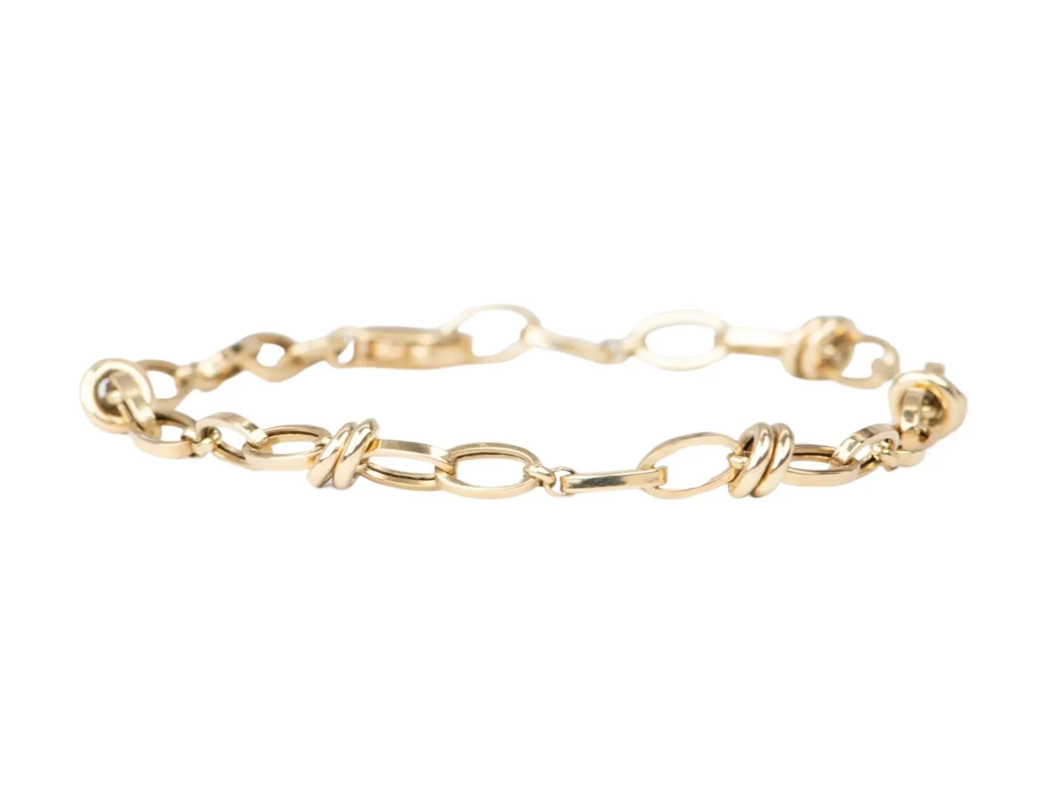 18K Gold Specialty Chain Bracelet 6.5 3.09g for Small Wrist R2051