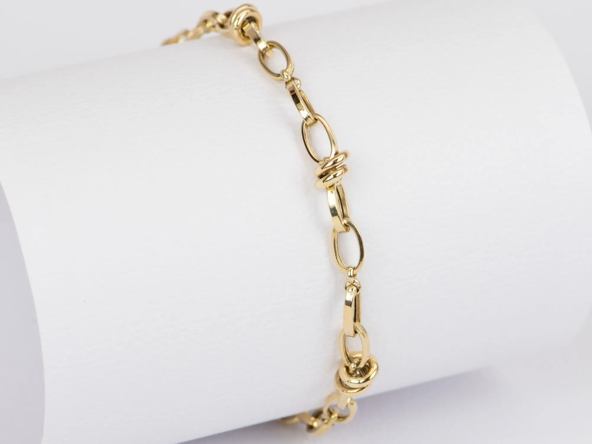 18K Gold Specialty Chain Bracelet 6.5 3.09g for Small Wrist R2051