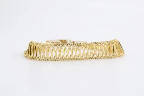 7 14k Yellow Gold Openwork Bracelet (8.10g.)