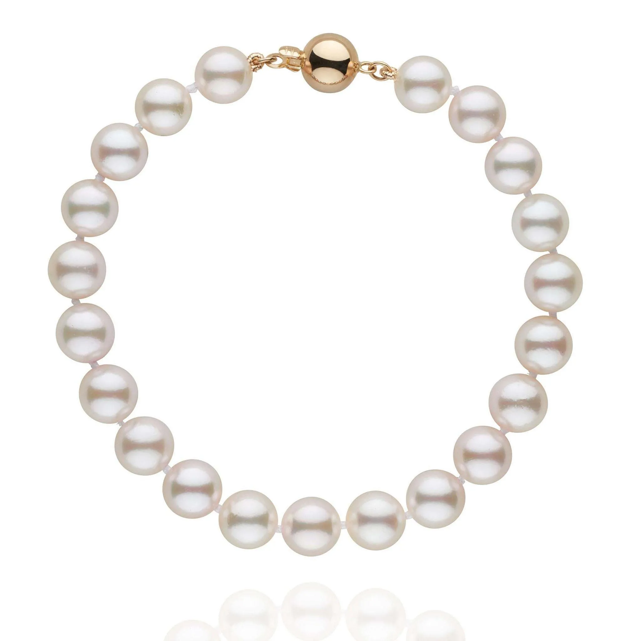 7.5-8.0 mm White Akoya AA+ Pearl Bracelet