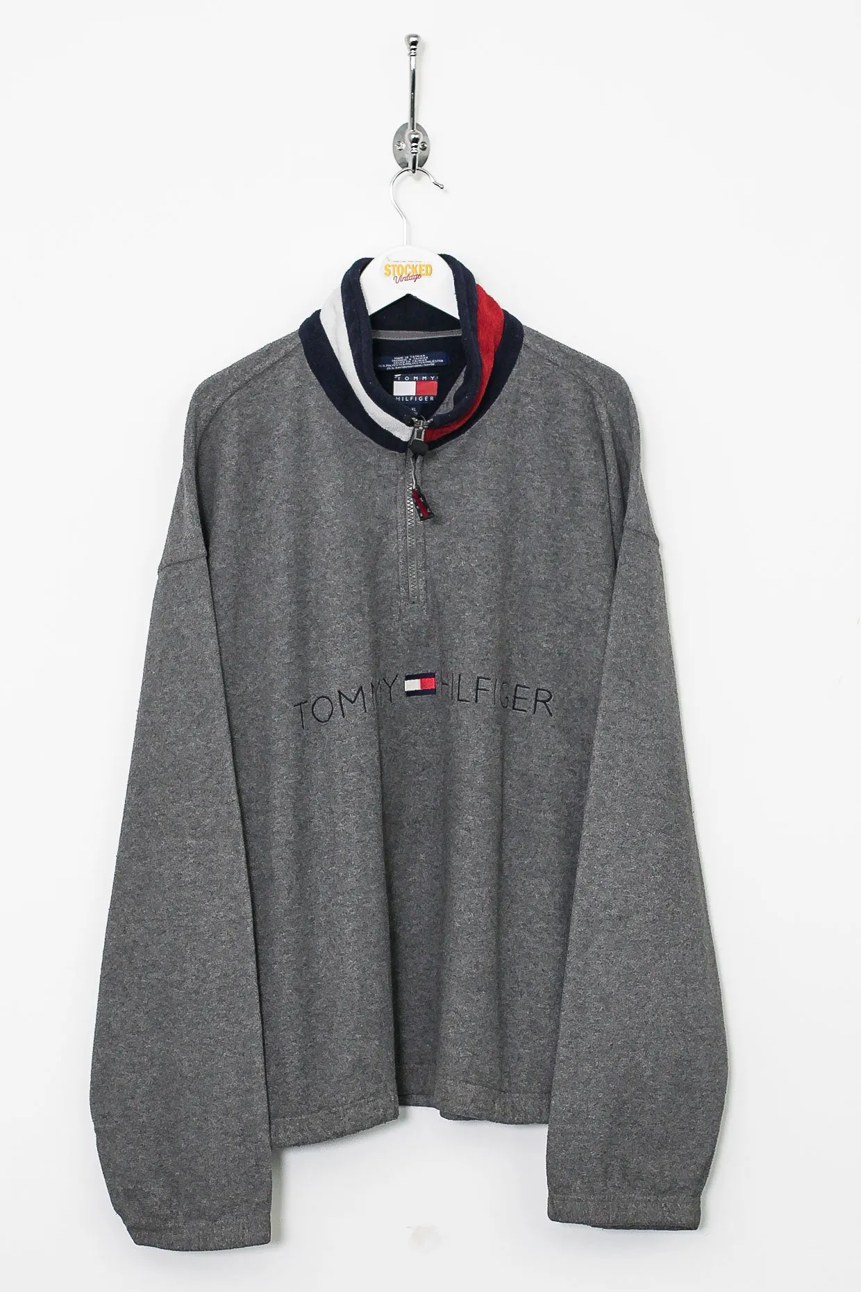 90s Tommy Hilfiger 1/4 Zip Fleece (XL)