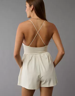 AE Strappy Knit Romper-