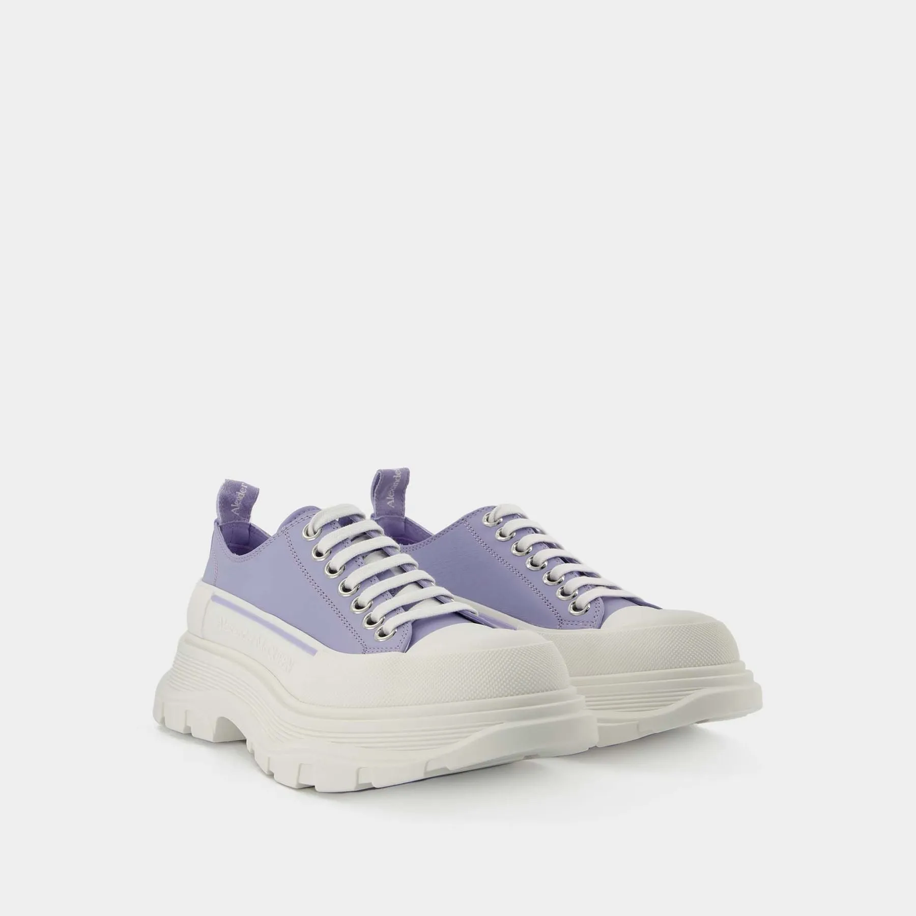 Alexander McQueen  Tread Slick Sneakers - Alexander Mcqueen - Lilac/White - Leather