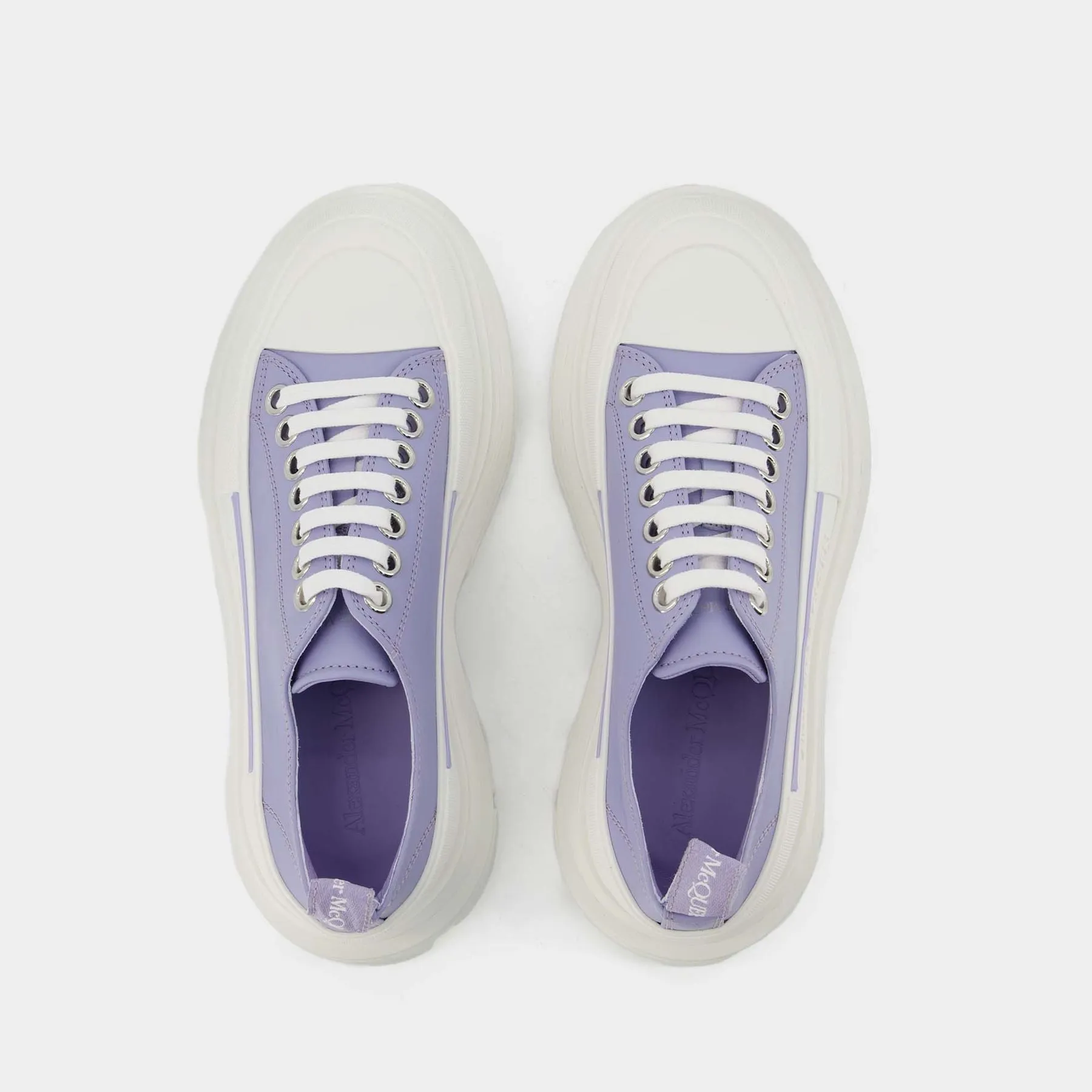 Alexander McQueen  Tread Slick Sneakers - Alexander Mcqueen - Lilac/White - Leather