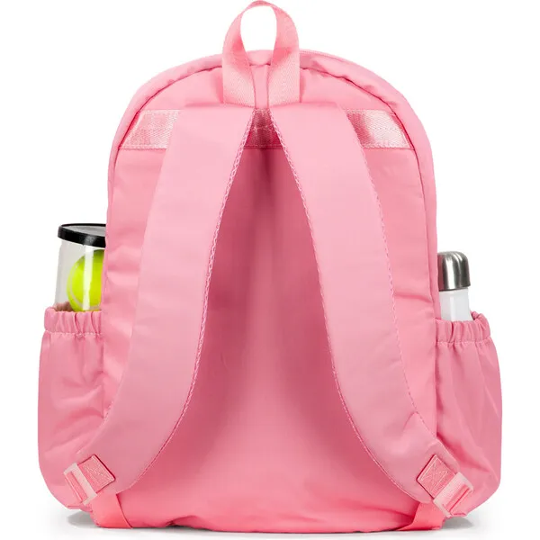 Ame & Lulu Big Love Tennis Backpack, Coral Tennis Grid