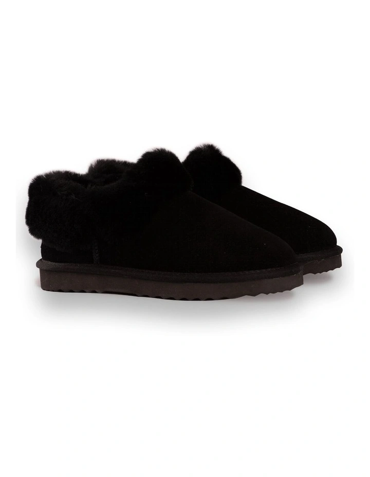 Ankle Wool Slipper in Black