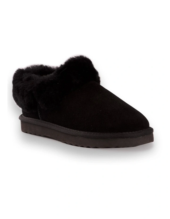 Ankle Wool Slipper in Black