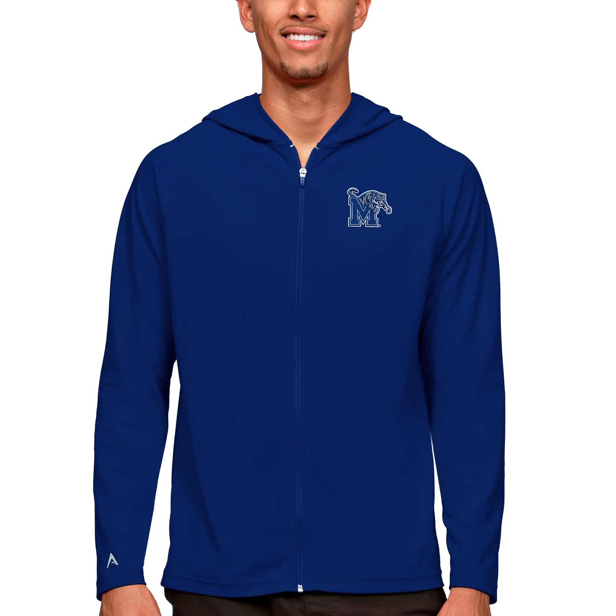 Antigua Memphis Tigers Royal Legacy Full-Zip Hoodie