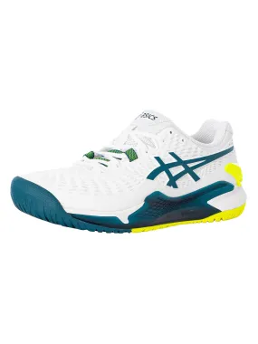 Asics Gel-Resolution 9 Trainers - White/Restful Teal