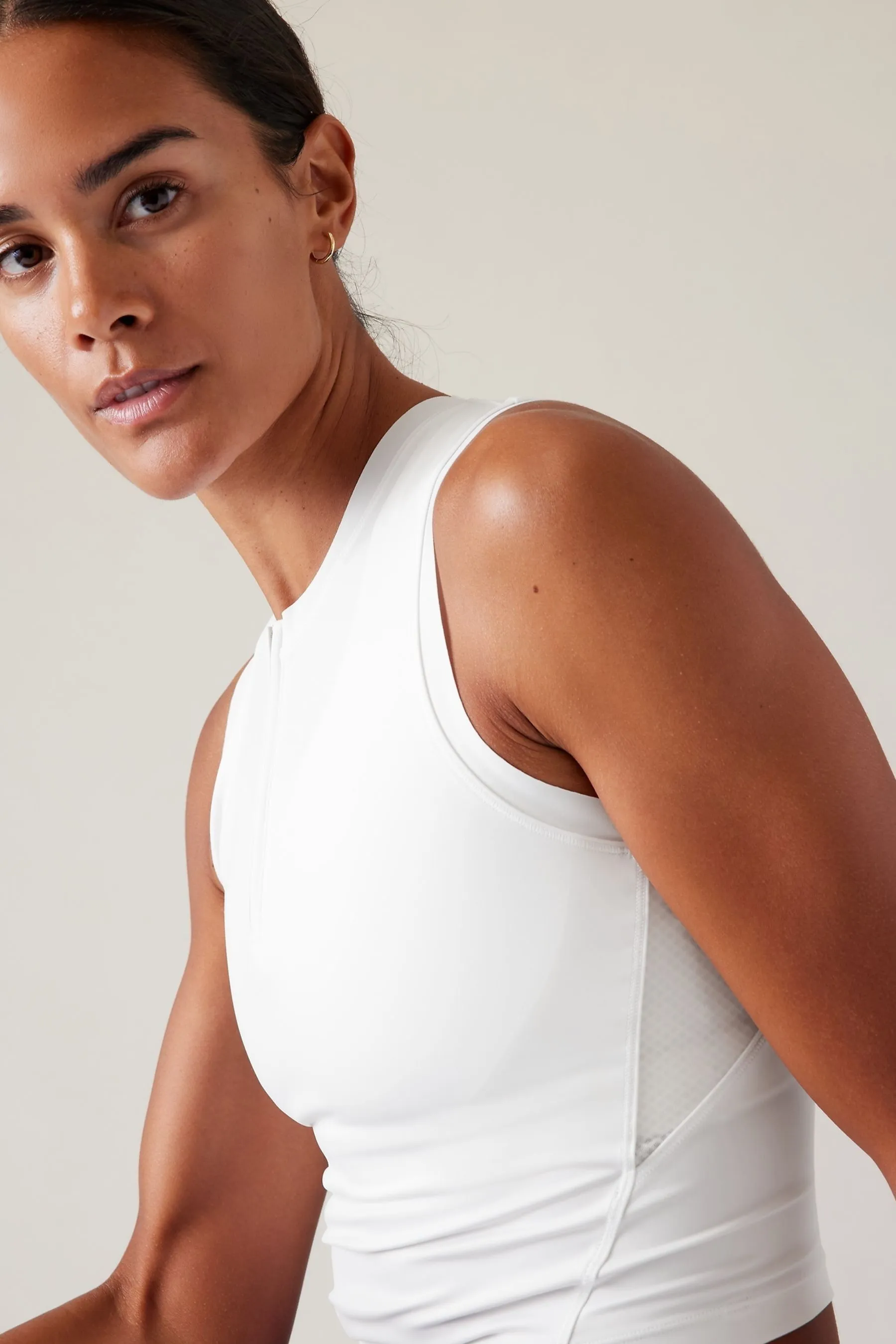 Athleta White Advantage Tank Sports Vest