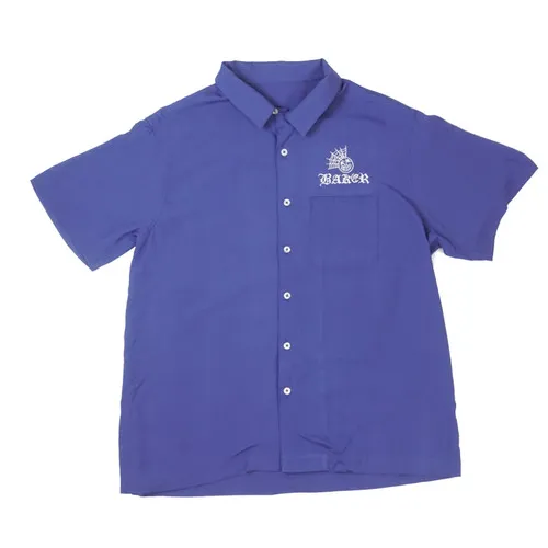 Baker Skateboard Button Up Shirt Jollyman Blue