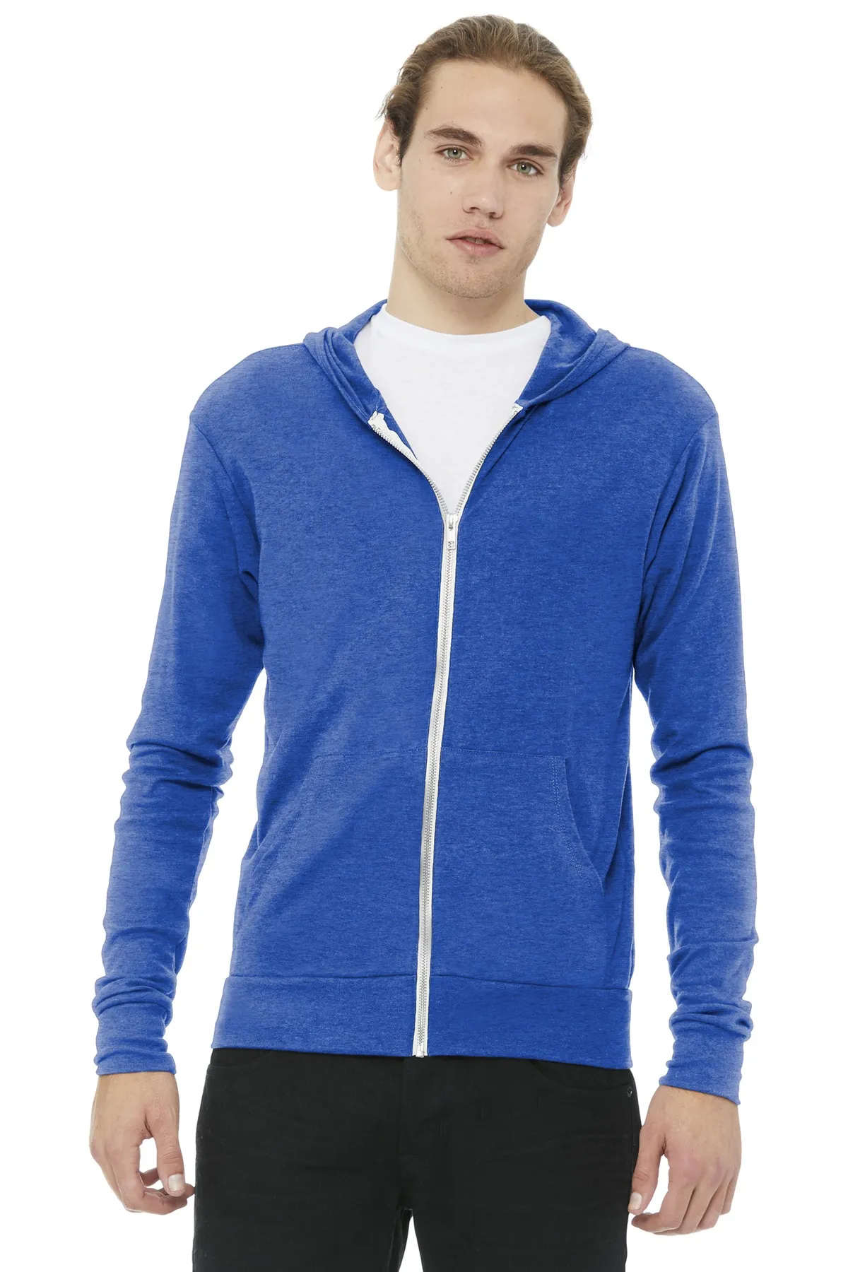 BELLA+CANVAS  Unisex Triblend Full-Zip Lightweight Hoodie. BC3939