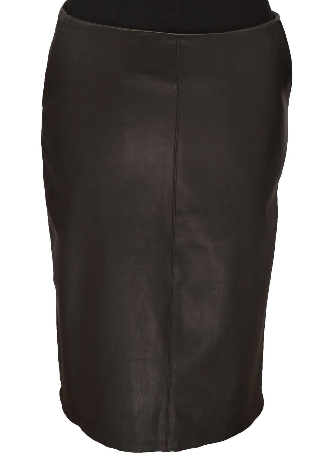 Black carlotta leather skirt