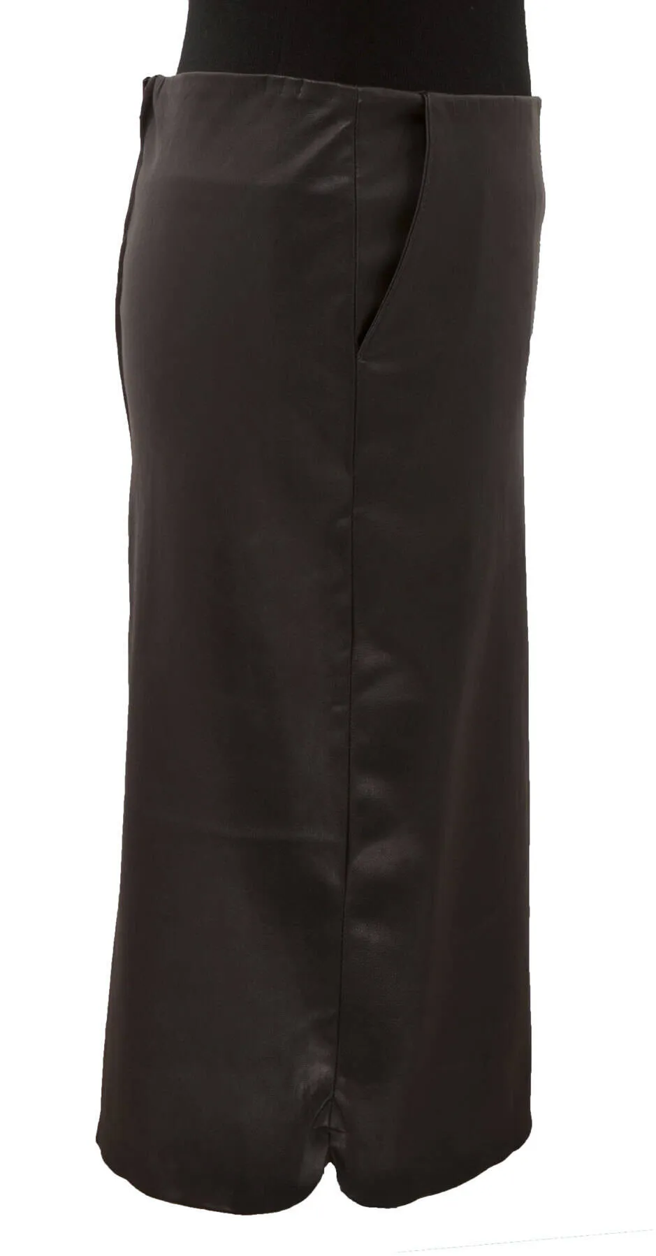 Black carlotta leather skirt