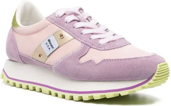 Blauer Millen panelled sneakers Pink