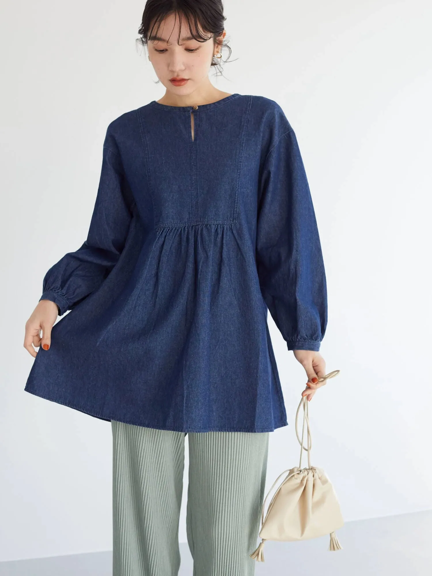 Bobo Tokyo Hena Denim Switching Tunic