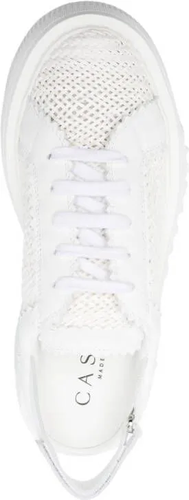 Casadei 85mm woven platform sneakers White