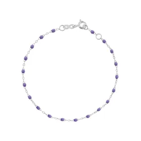 Classic Gigi Mauve bracelet, White Gold, 7.5