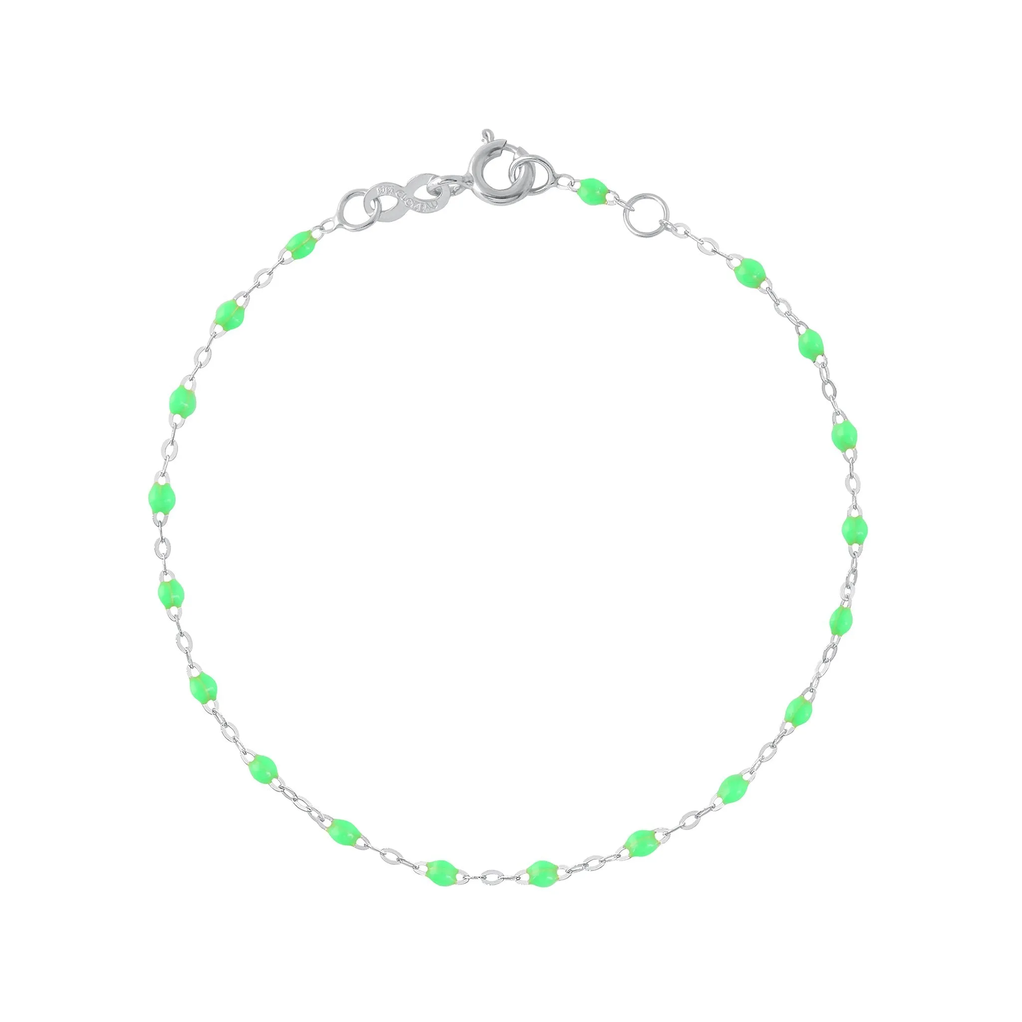 Classic Gigi Neon bracelet, White Gold, 5.9