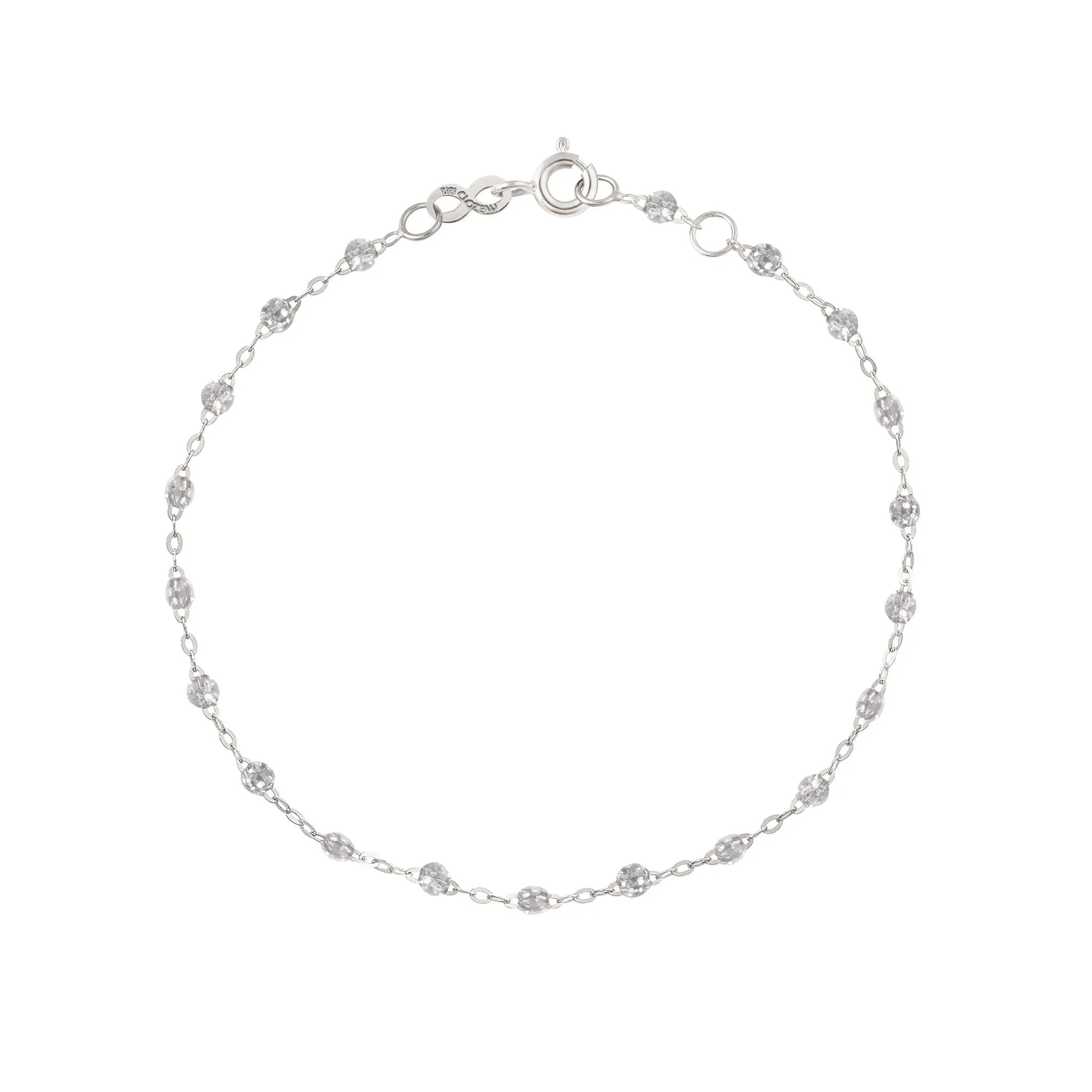 Classic Gigi Sparkle bracelet, White Gold, 7.5