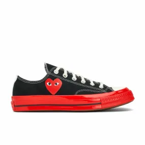 Comme des Garons PLAY Converse Chuck '70 Red Sole Ox (Black) P1K123