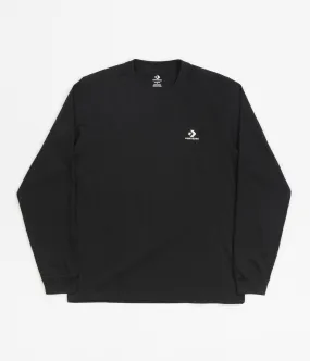 Converse Embroidered Star Chevron Long Sleeve T-Shirt - Black