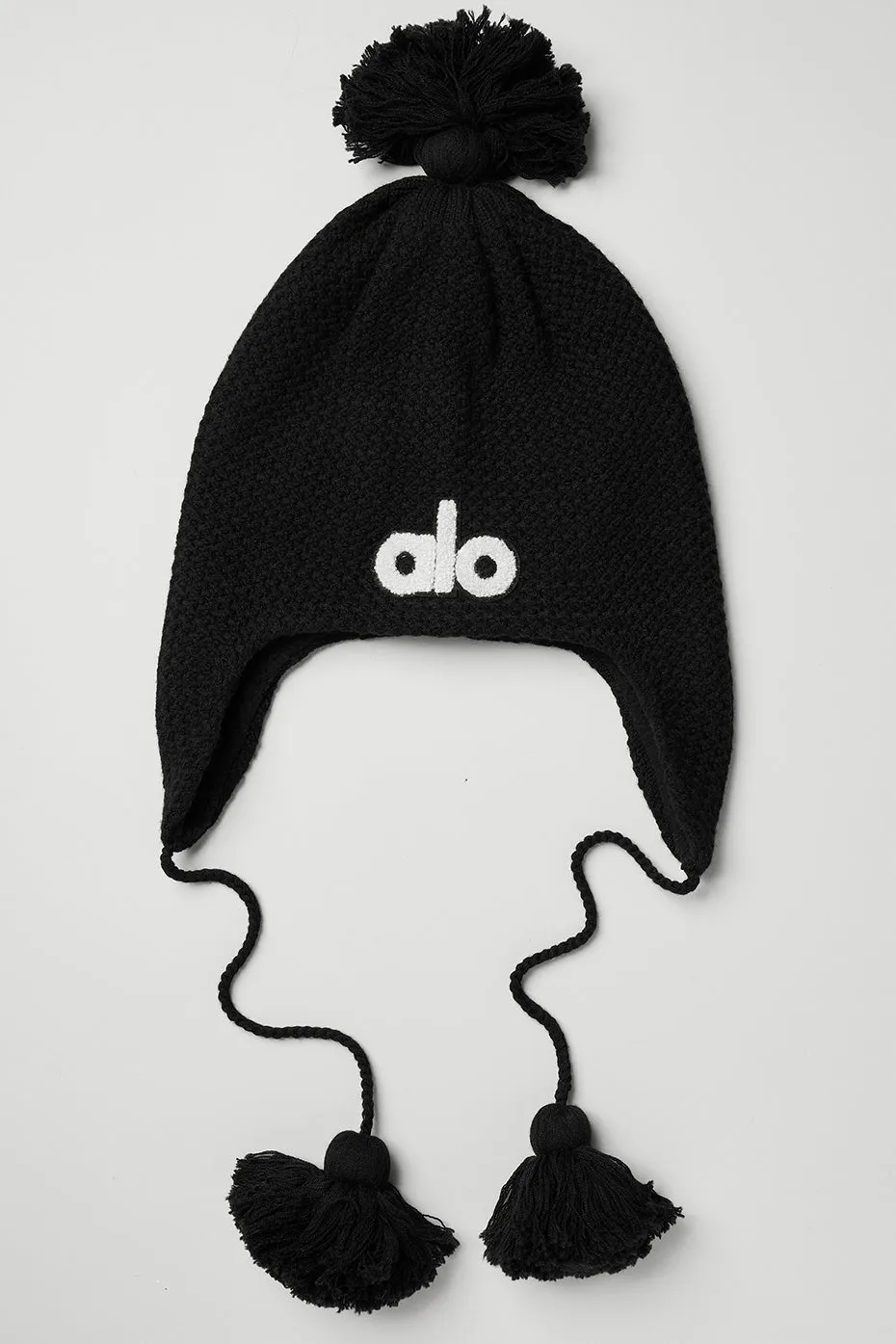 Cool Skies Earflap Beanie - Black