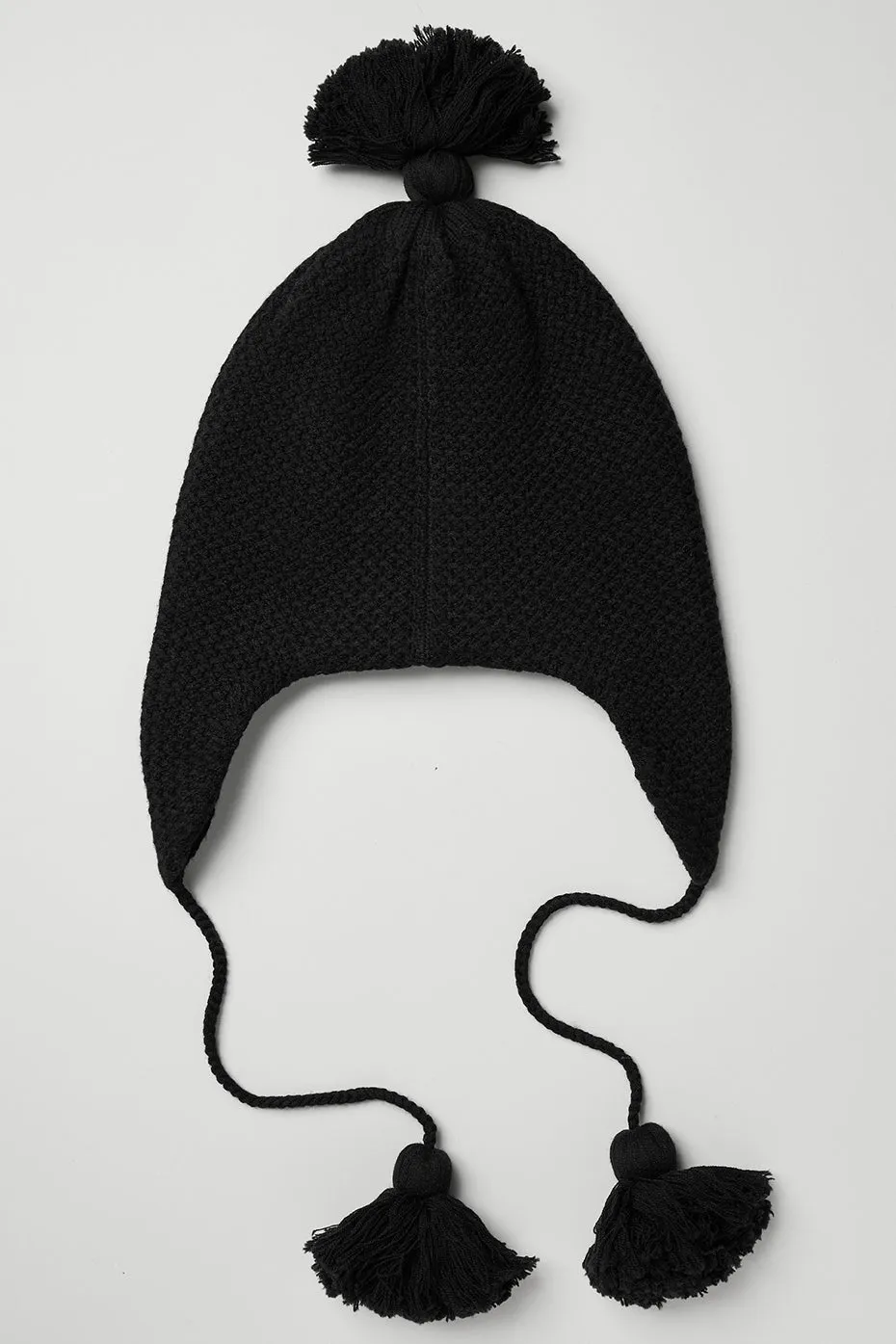 Cool Skies Earflap Beanie - Black