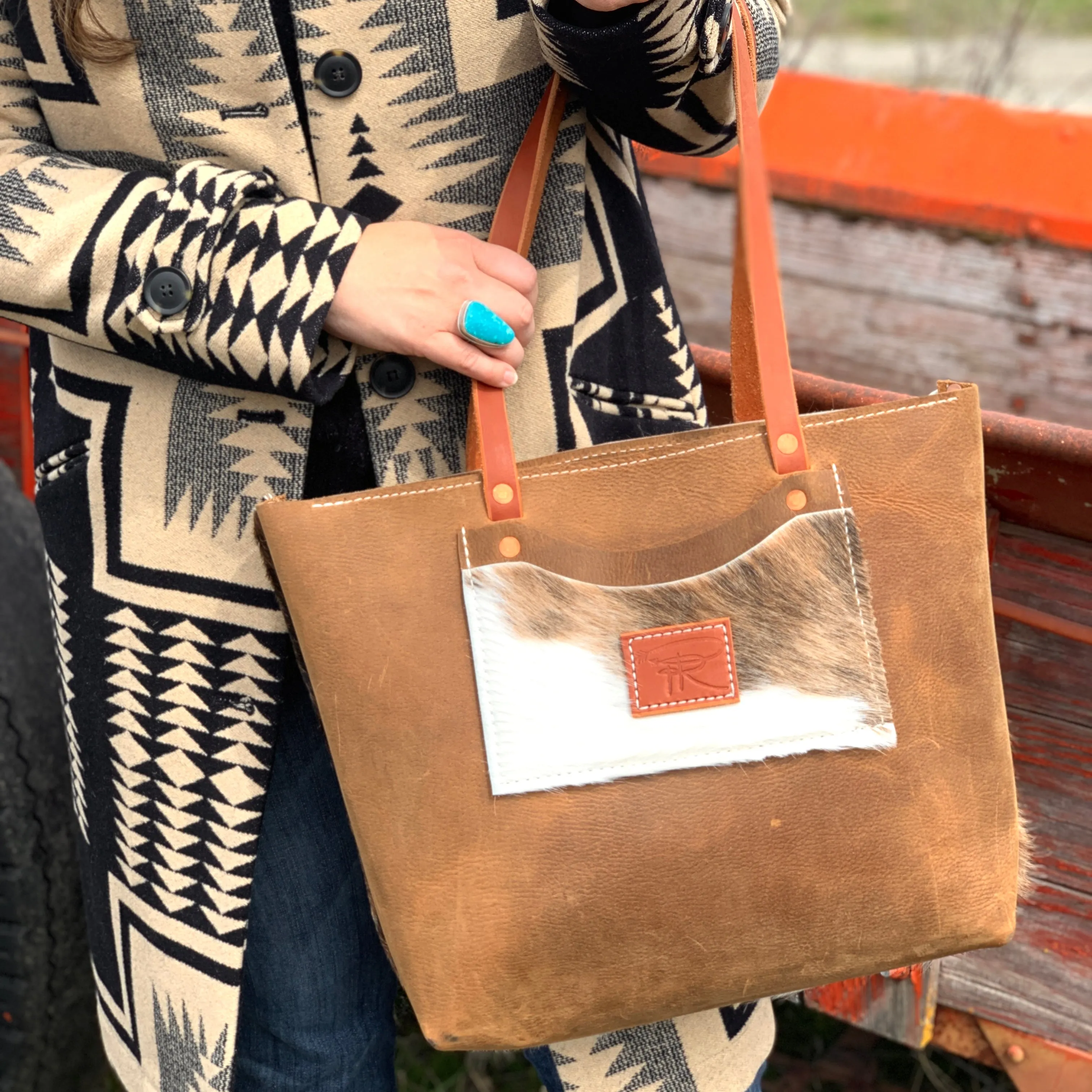 Cowgirl Leather Tote Bag