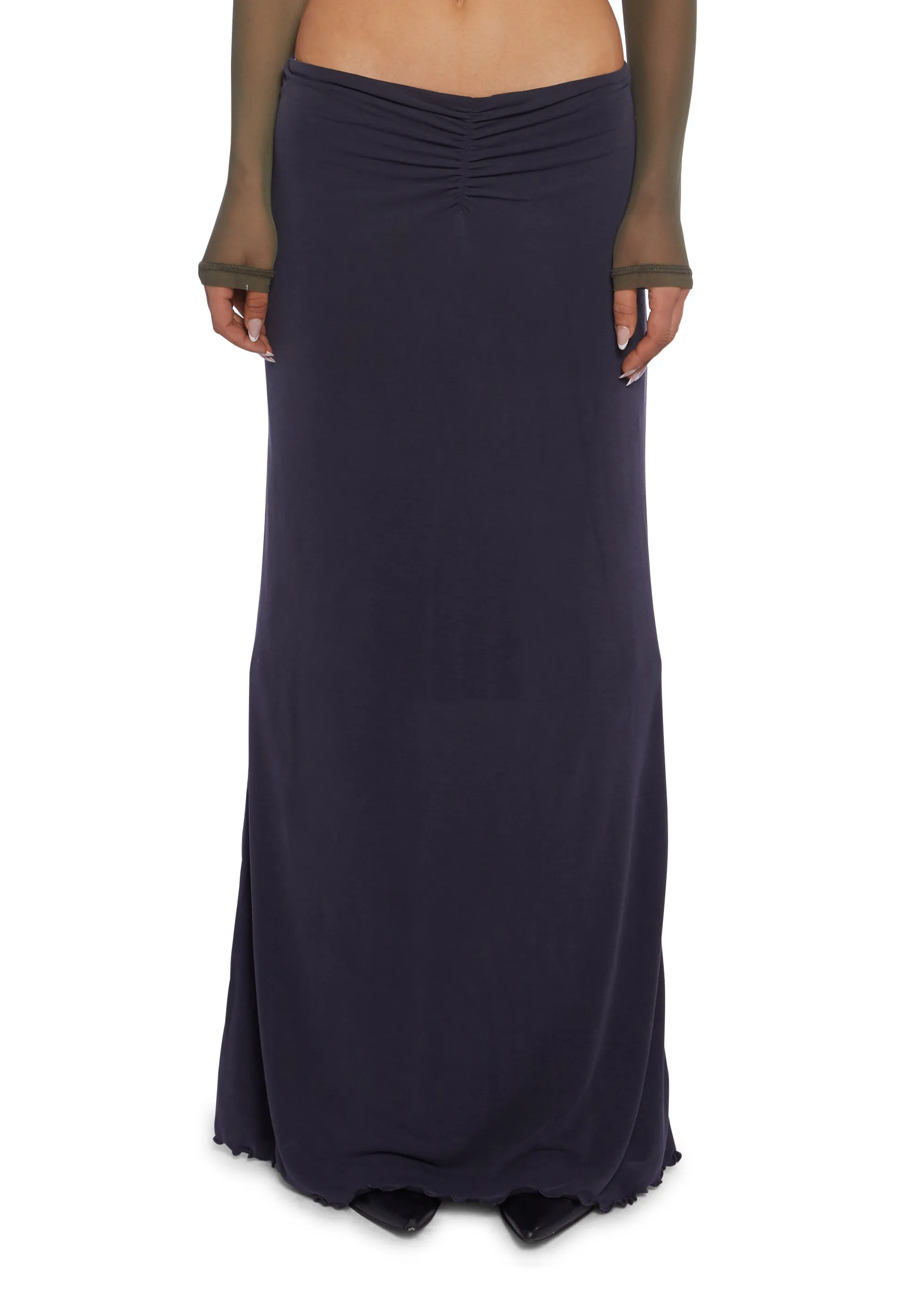 Cupro Maxi Skirt-