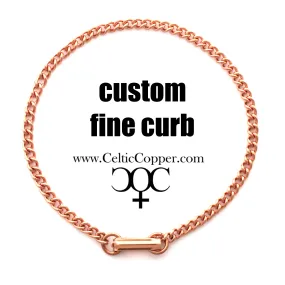 Custom Bracelet Chain Copper Fine Cuban Curb Chain Bracelet C71M Custom Size Solid Copper Bracelet Chain