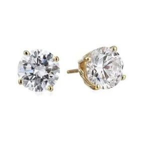 Cz earrings studs 18kts of gold plated