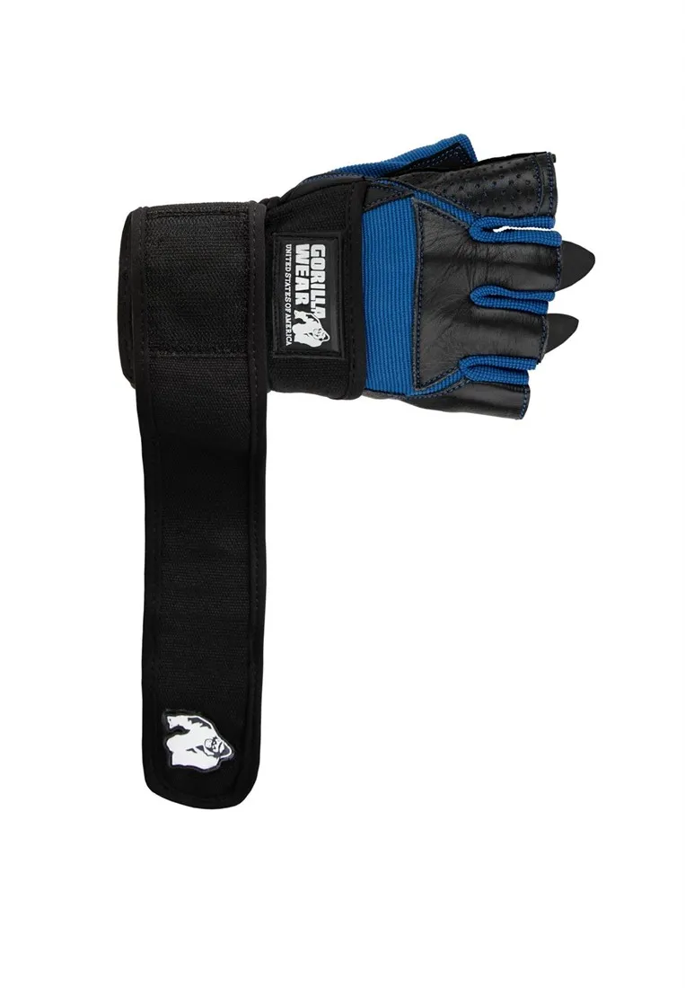 Dallas Wrist Wraps Gloves - Black/Blue - XL Gorilla Wear