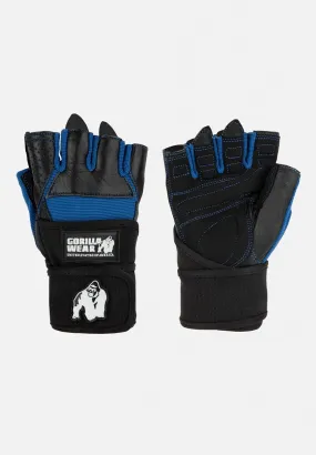 Dallas Wrist Wraps Gloves - Black/Blue - XL Gorilla Wear