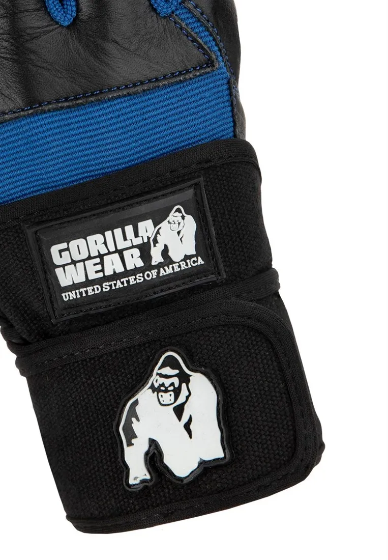 Dallas Wrist Wraps Gloves - Black/Blue - XL Gorilla Wear