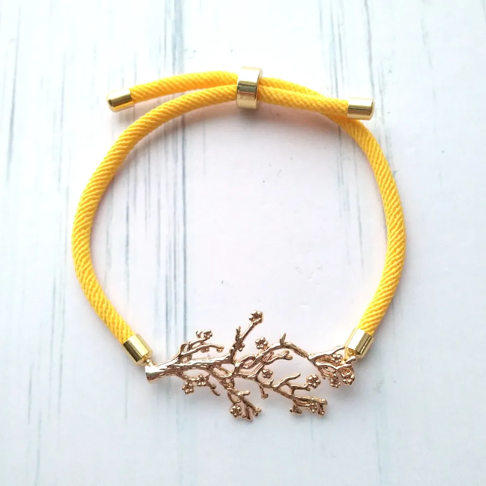 Dani Branch of Life Corded Slider Bracelet