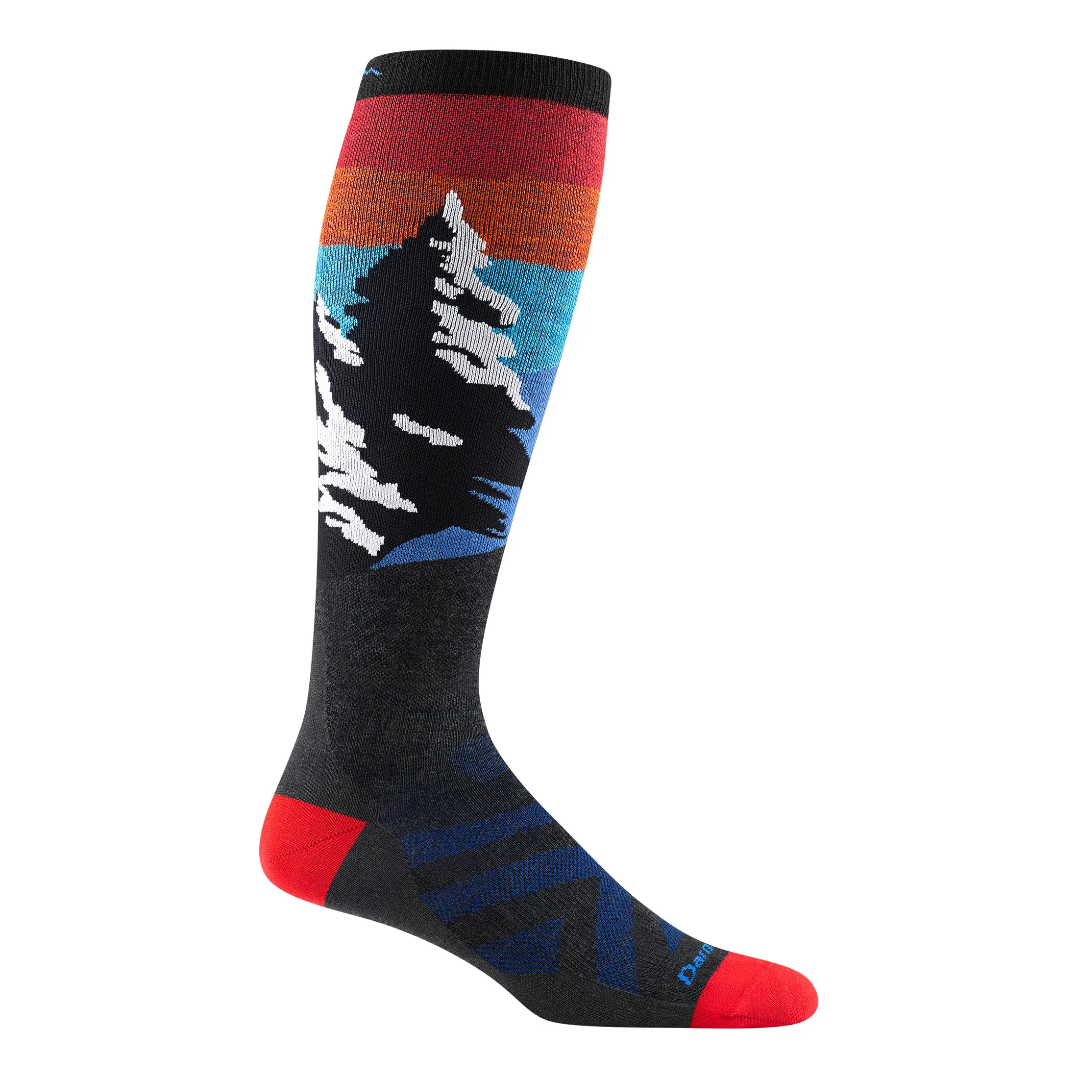 Darn Tough Men's Solstice Over-The-Calf Lightweight Ski & Snowboard Sock Charcoal | Buy Darn Tough Men's Solstice 