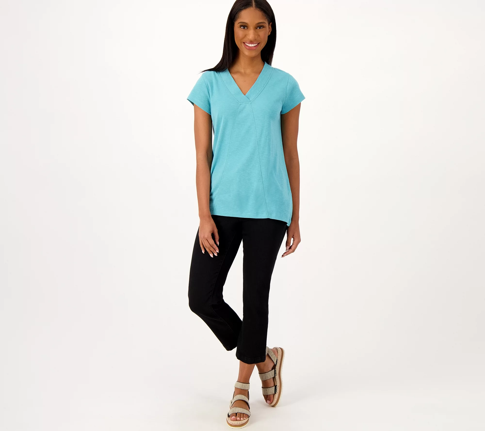 Denim & Co. Canyon Retreat Regular High-Low Relaxed Tunic