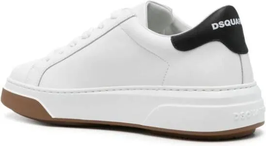 DSQUARED2 Bumper leather sneakers White