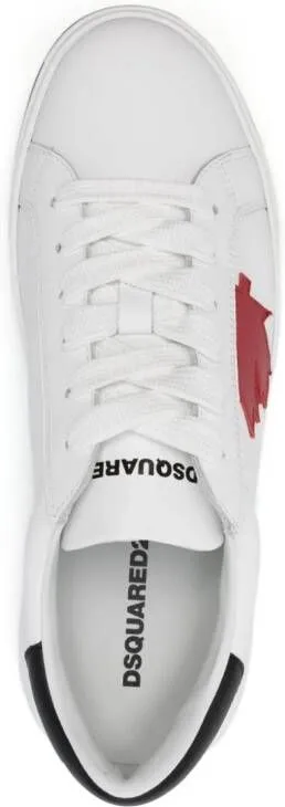 DSQUARED2 Bumper leather sneakers White