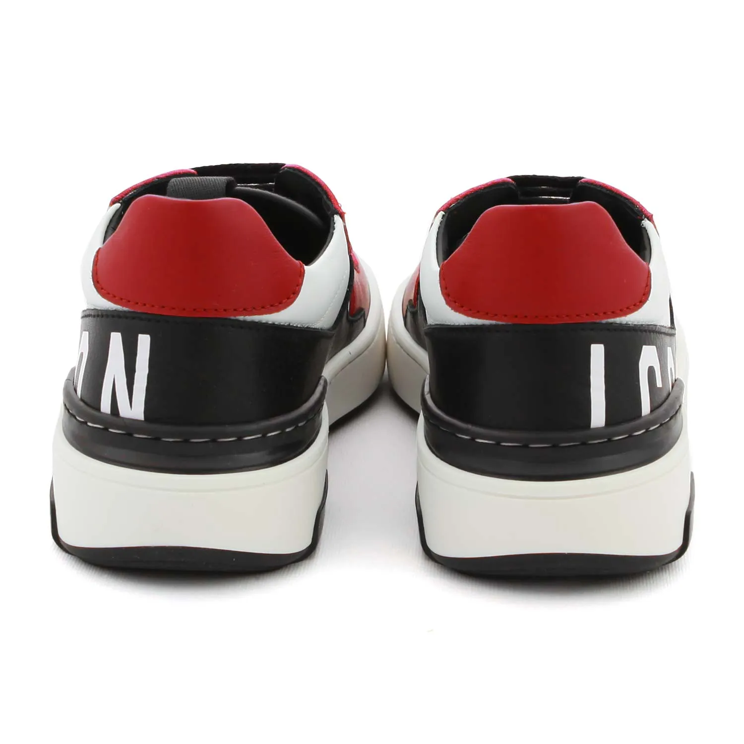 Dsquared2 Unisex D2 Icon Red Sneakers For Kids And Teen