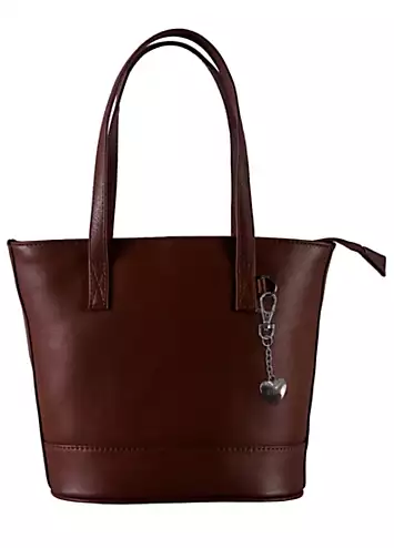 Elettra Brown Leather Bucket Grab Bag by Storm London | Look Again