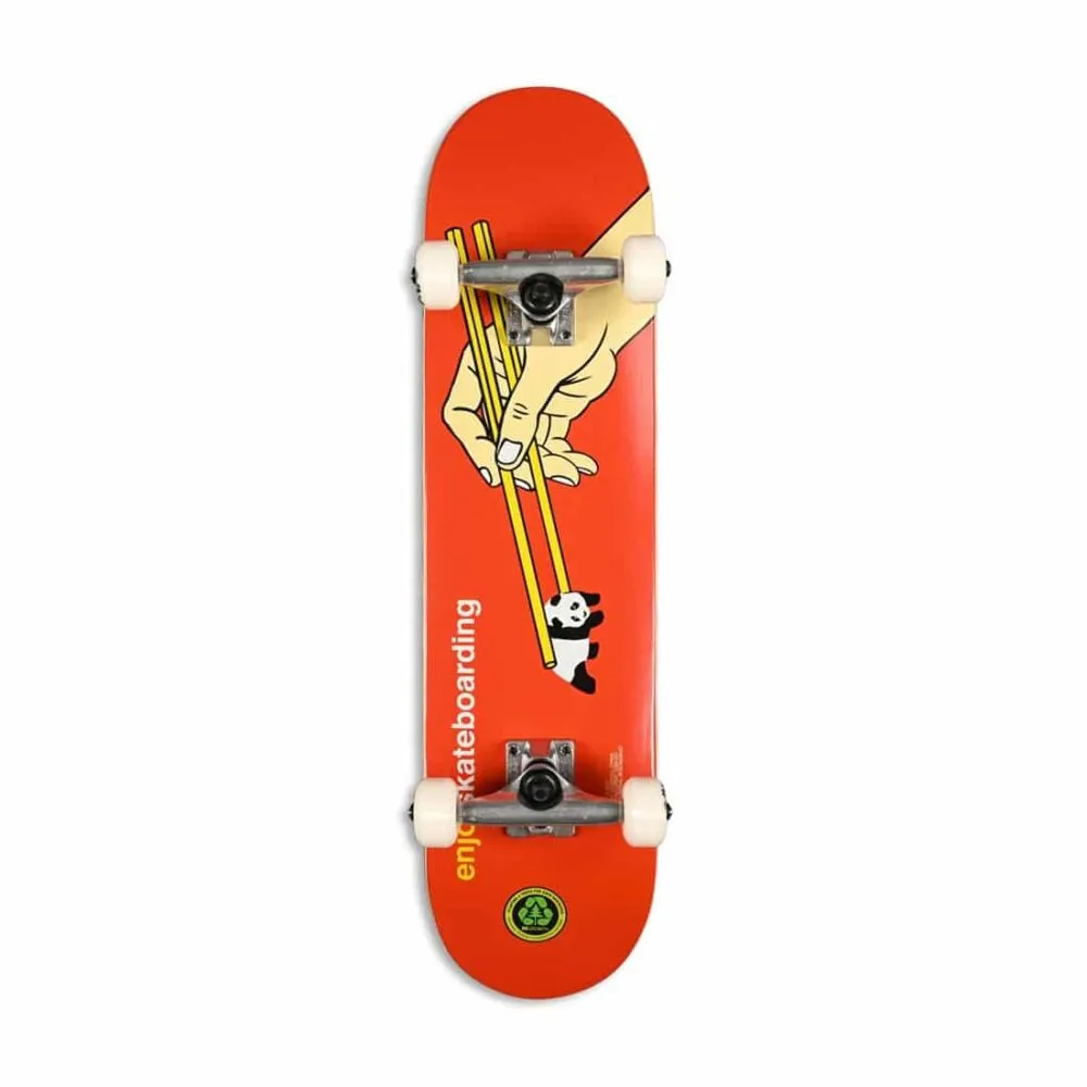 Enjoi Chop Sticks 7.375" Complete Skateboard - Red