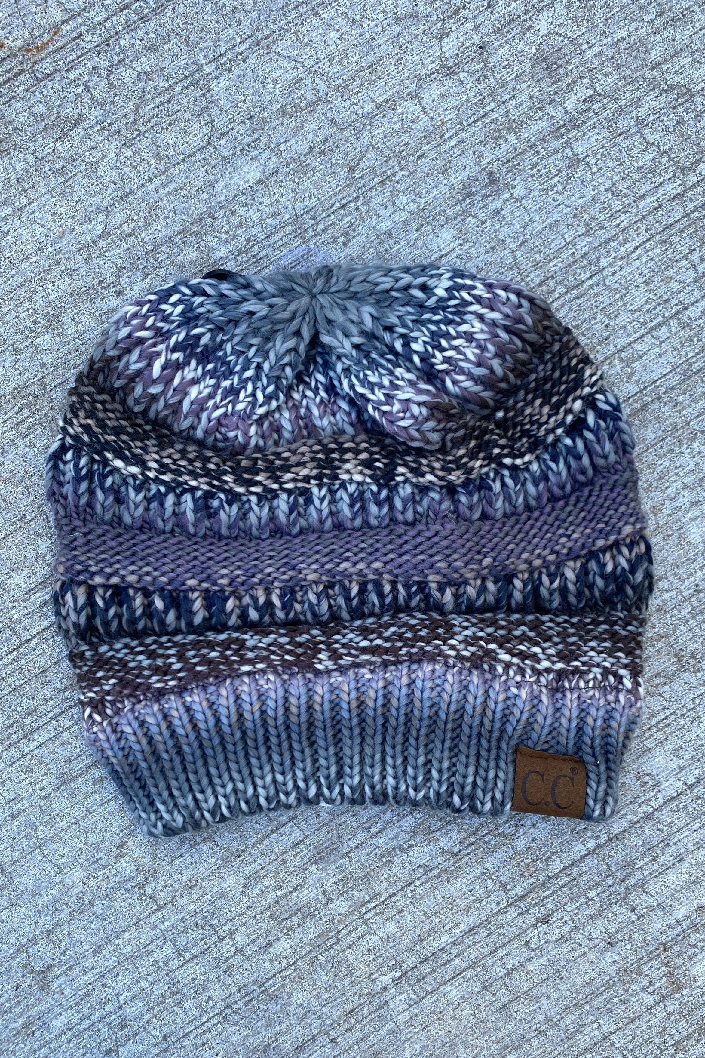 Faux Lined Stamped Beanie