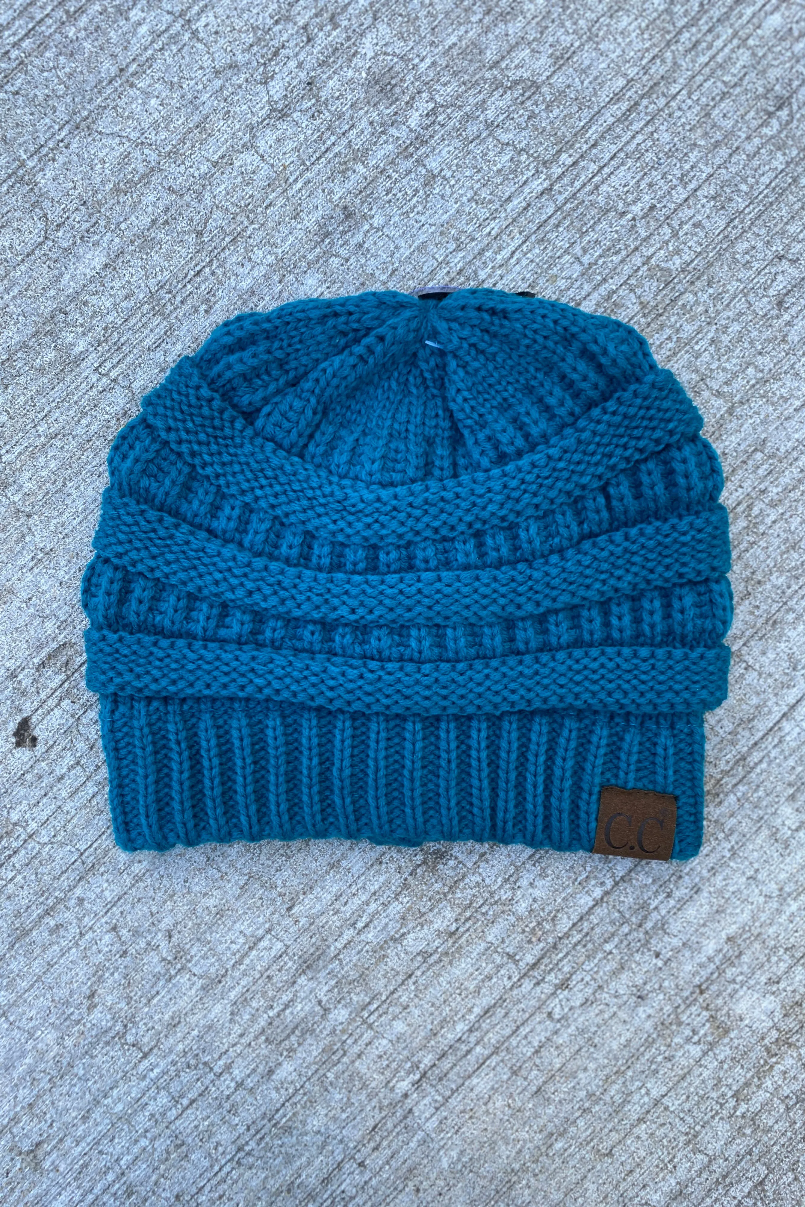 Faux Lined Stamped Beanie