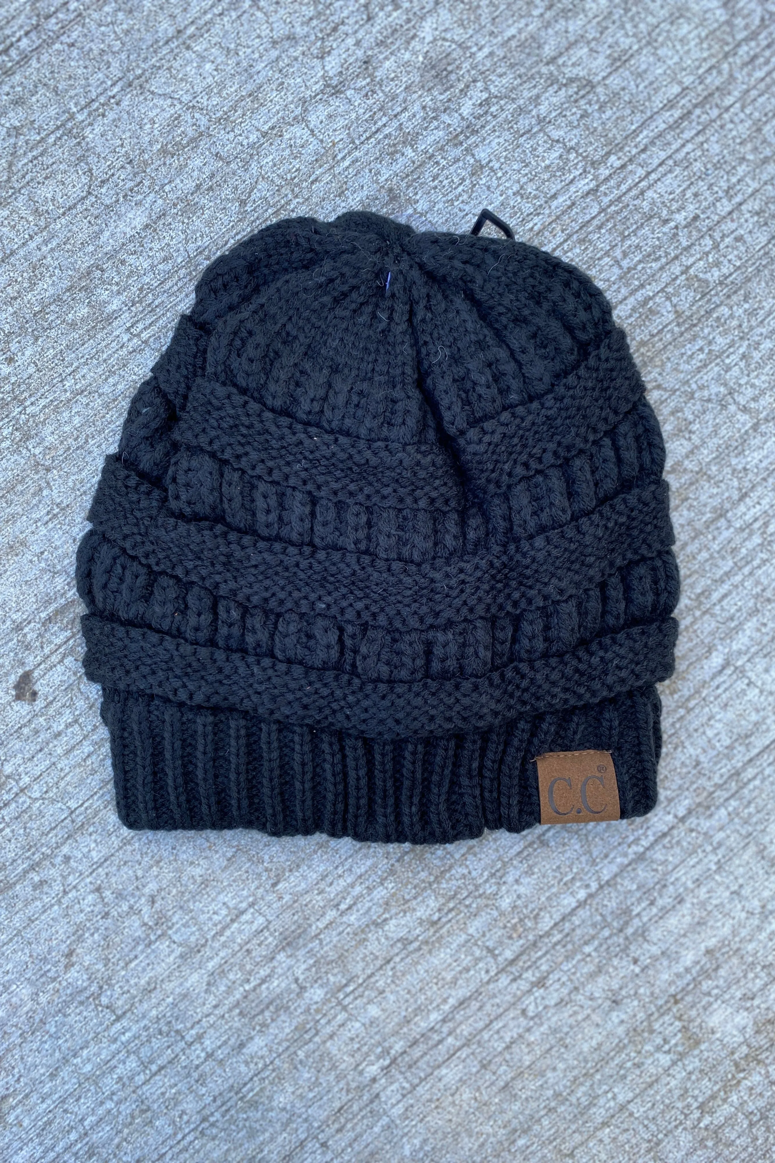 Faux Lined Stamped Beanie