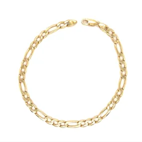 Figaro 5mm Bracelet with 7.5in Length in 14K Yellow Gold