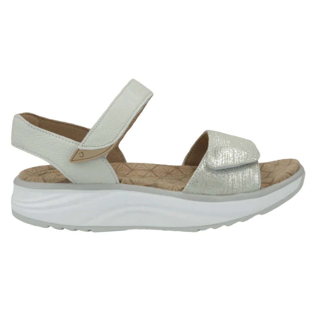 Flores Full Grain Velour Leather Women's Wide Sandals