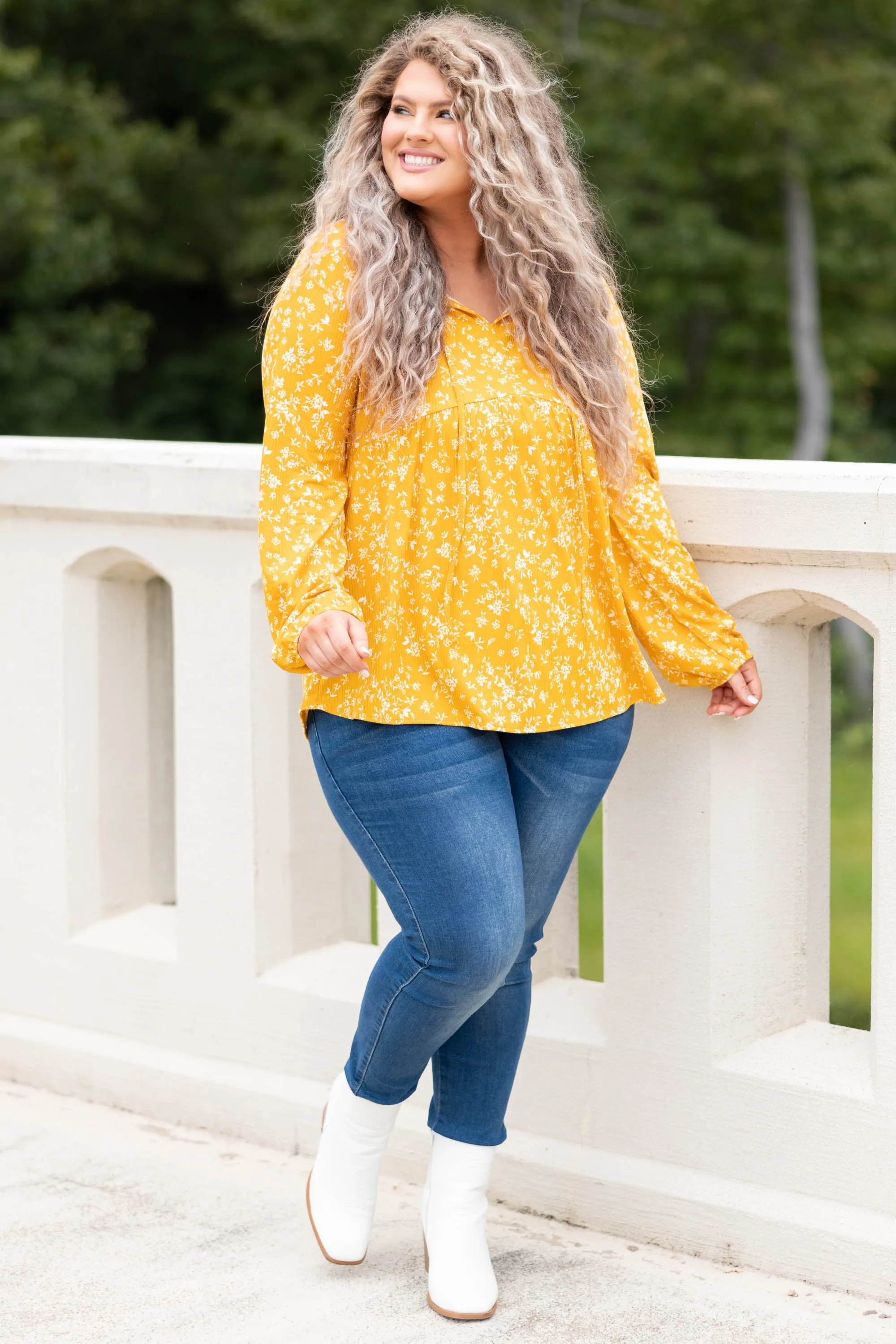 Forever and Always Tunic, Mustard